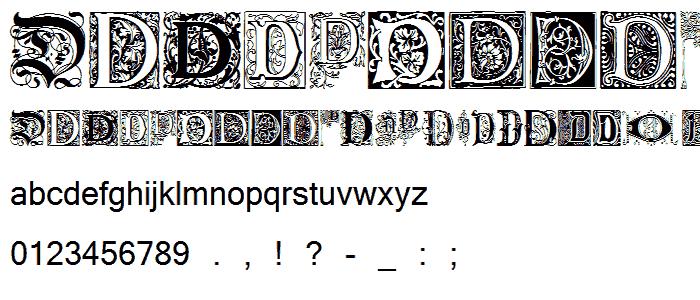 Ornamental Initials D font